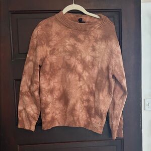Women's Earthy Tie-Dye Crew Neck Sweater